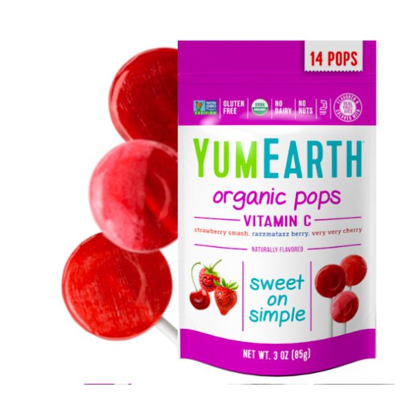 YUMEARTH Органические леденцы с витамином С 14 шт.